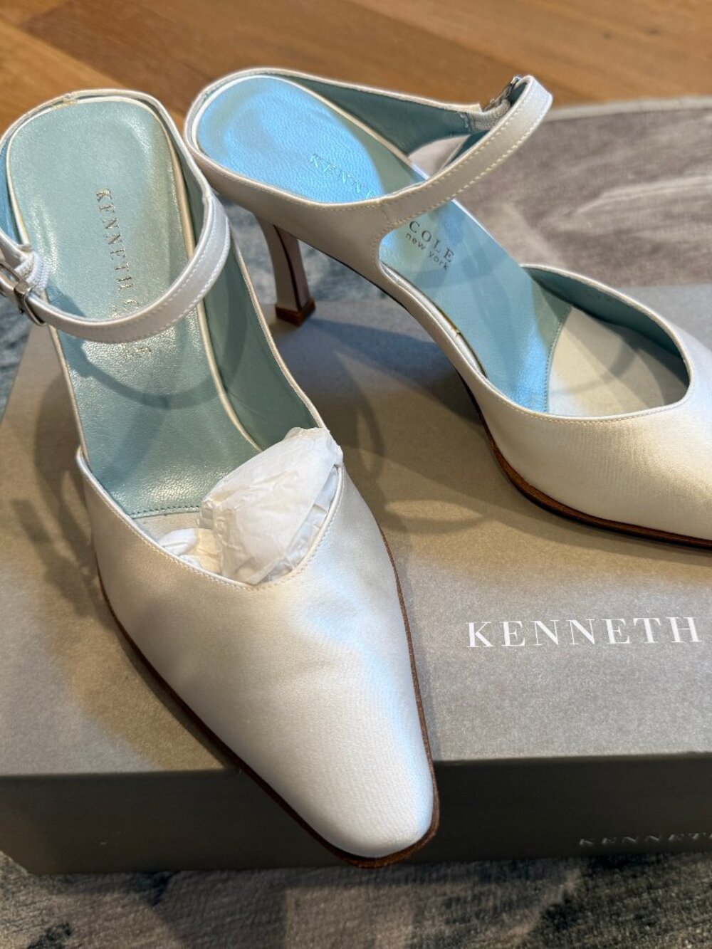 Kenneth Cole - Dye able fabric Slides - Wedding Heels